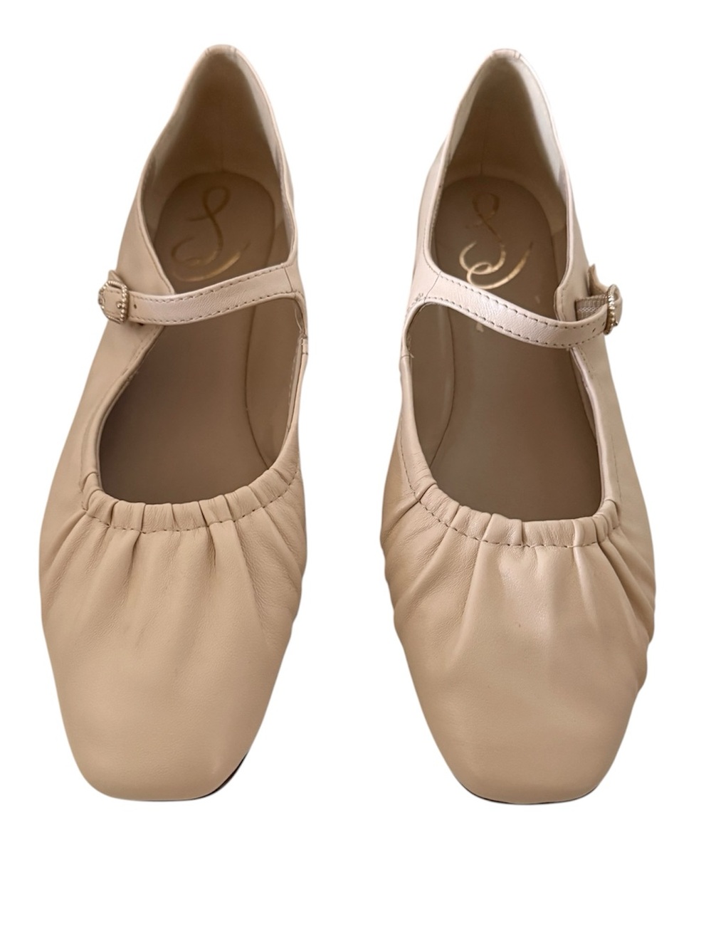 Sam Edelman Micah Ruched Square Toe Mary Jane Flats
